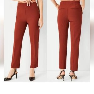 Ann Taylor 00P Petite High Waist Ankle Pant In Rust color.
